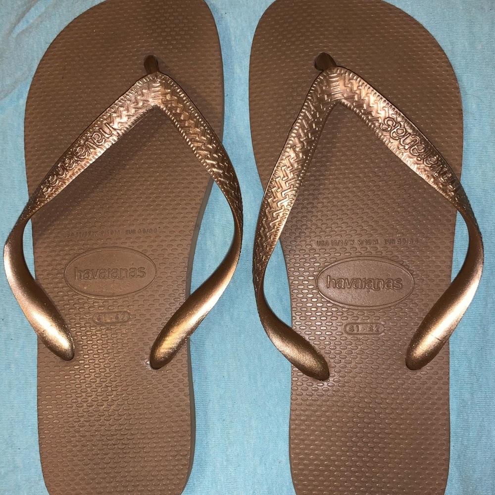Flip Flop Sandals, Gold